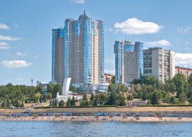 Samara in the Volga River clipart