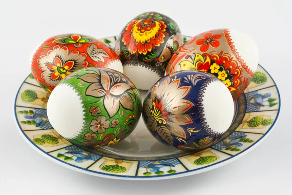 Cinco ovos de Páscoa — Fotografia de Stock