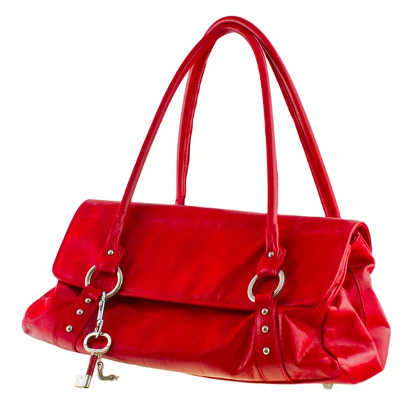 Красная женская сумка — стоковое фото