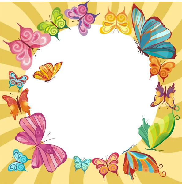 Tarjeta de mariposa — Archivo Imágenes Vectoriales