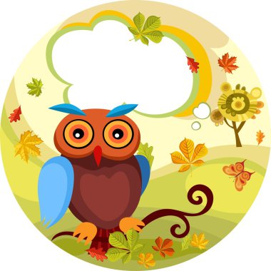 Autumn card clipart