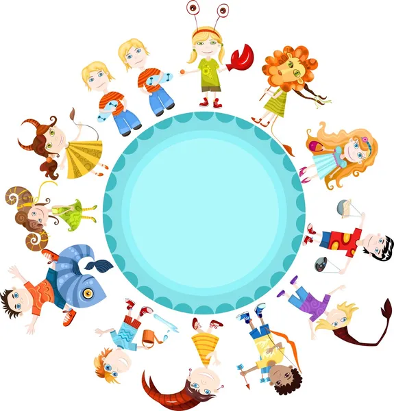 Horoscope des enfants — Image vectorielle