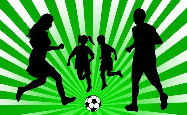 Family soccer — Stock Photo, Image