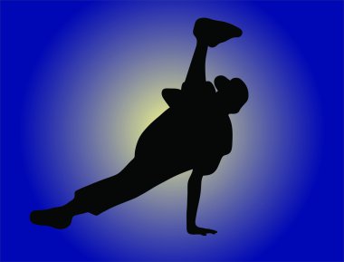 Streetdancer silhouette clipart