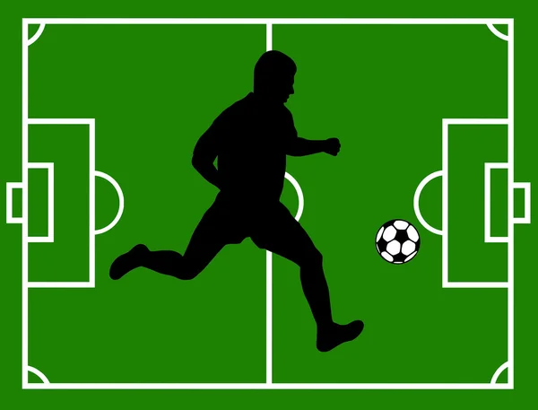 Vecteur joueur de football — Image vectorielle