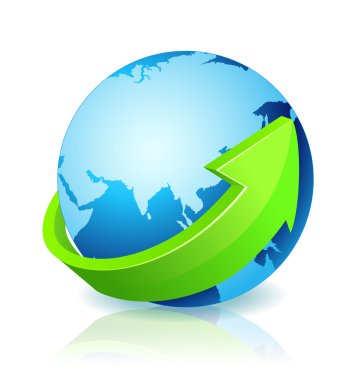 World Globe Go Green clipart