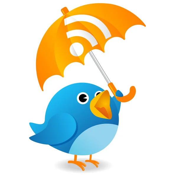 RSS twitter vogel — Stockfoto