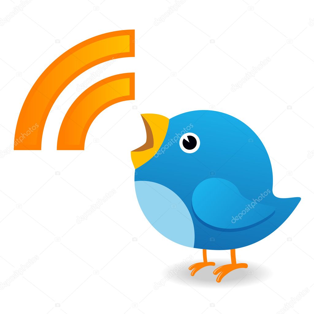 Twitter bird yelling — Stock Photo © arrow123 #3469463