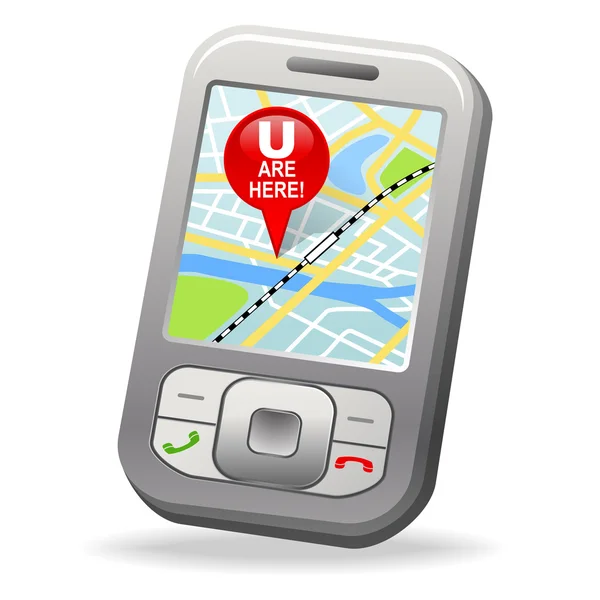 GPS sul cellulare — Foto Stock