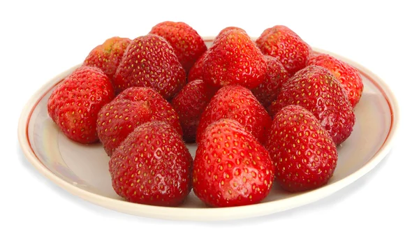 Strawberry di atas piring — Stok Foto