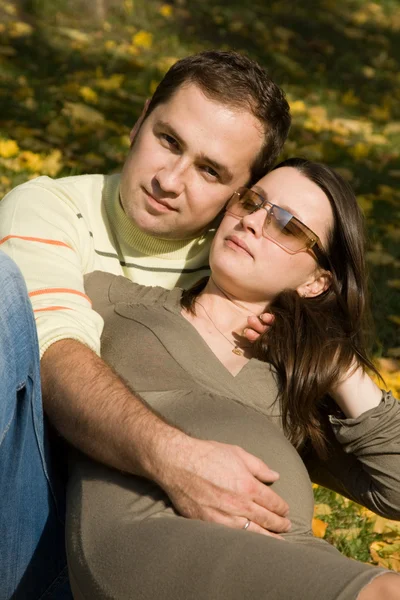 stock image Couple love and pragnant