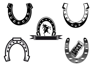 Set of horseshoes clipart