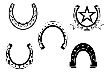 Set of horseshoes clipart