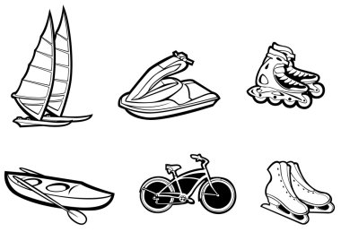 Set of sport symbols clipart