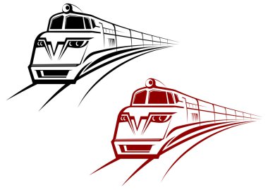 Railroad and subway symbols clipart