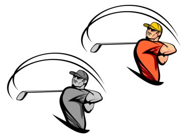 Golf player clipart