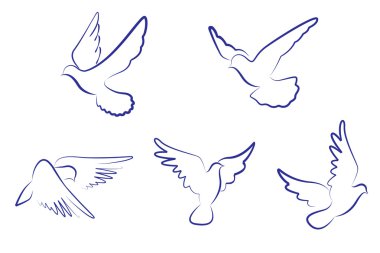 White doves clipart