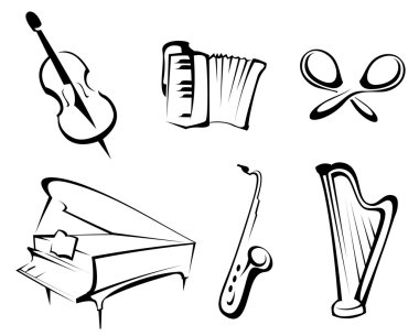 Musical instruments clipart