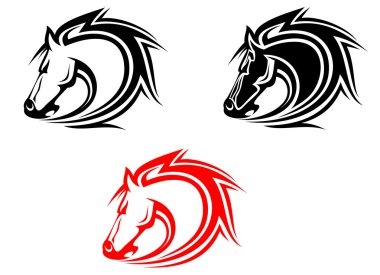 Horses tattoo clipart