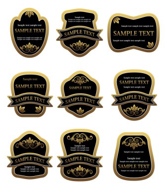 Set of vintage labels clipart