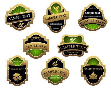 Set of vintage labels clipart