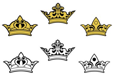 Heraldic crowns clipart