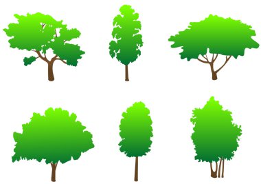 Tree symbols clipart