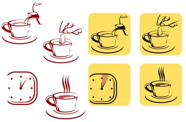 Tea preparation clipart