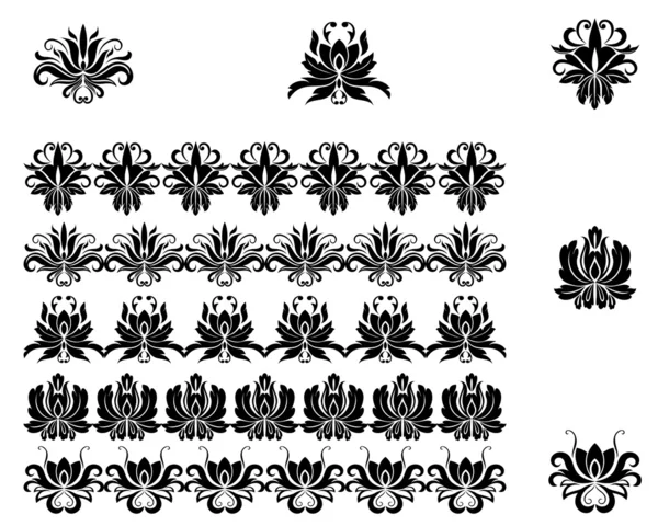 Květinové vzory — Stockový vektor