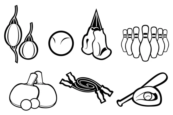 Ensemble de symboles de sport actif — Image vectorielle