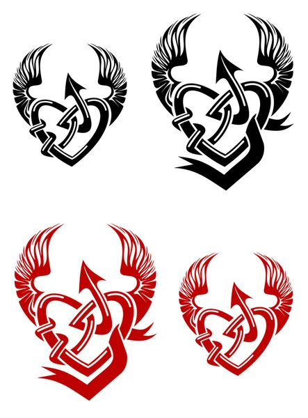 Tatuaje corazón — Archivo Imágenes Vectoriales