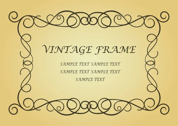 Swirl vintage frame — Stock Vector