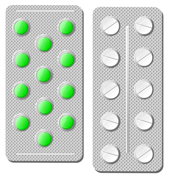 Tabletták és gyógyszerek — Stock Vector