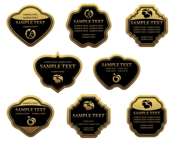 Set de etiquetas doradas — Archivo Imágenes Vectoriales
