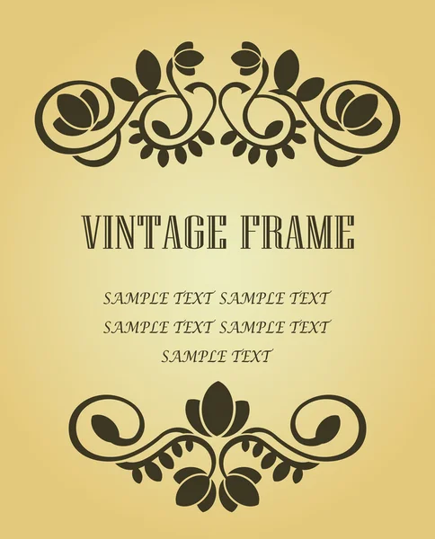 Vintage frame for design — Stock Vector