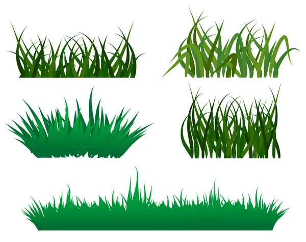 Zielona trawa wzory — Wektor stockowy