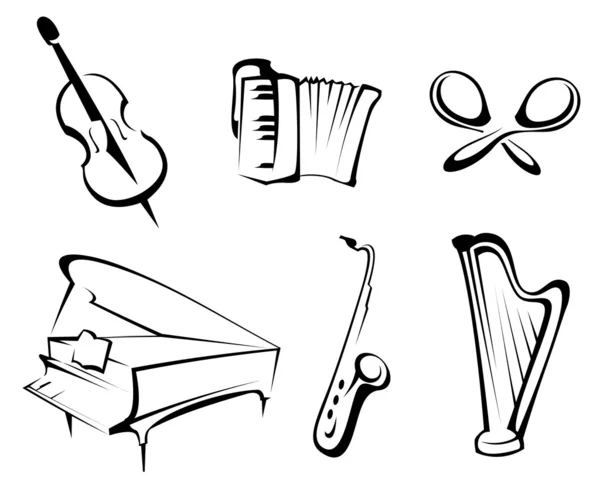 Hudební nástroje — Stockový vektor