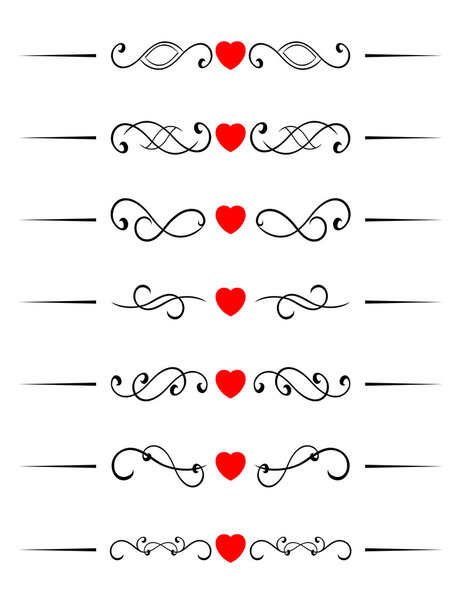 Вихрем элементы с сердечками