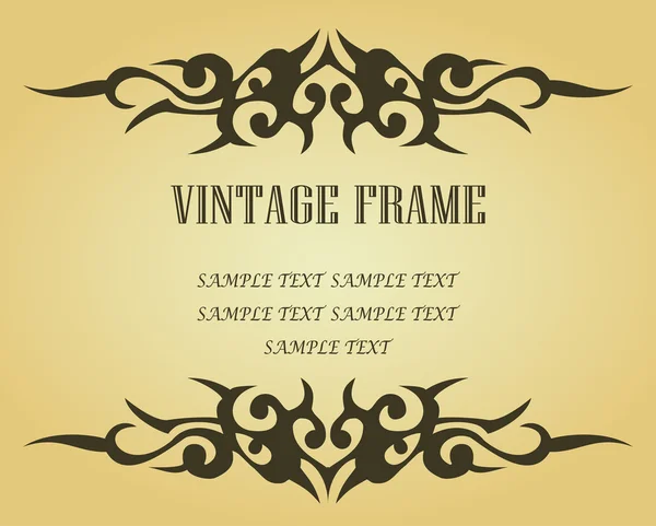 Vintage tribal frame — Stock Vector