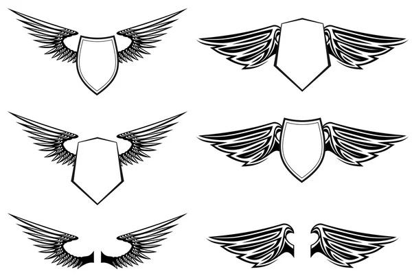 Heraldic wings — Stock Vector