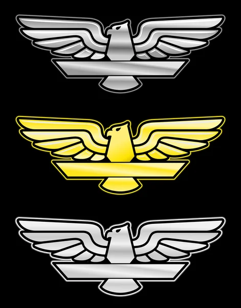 Set of eagle emblems — Vector de stock