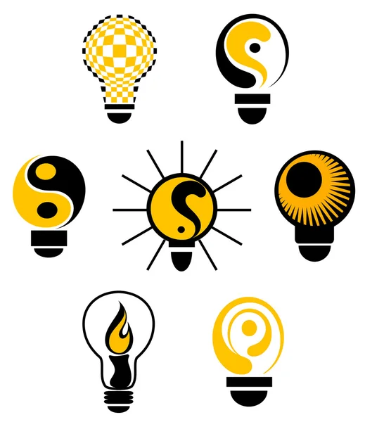 Símbolos de lâmpadas — Vetor de Stock