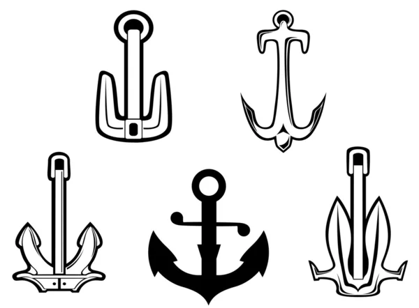Conjunto de símbolos de ancla — Archivo Imágenes Vectoriales