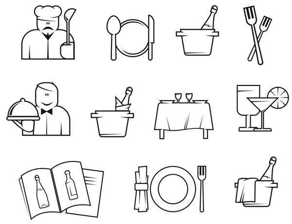 Symboles de restaurant — Image vectorielle