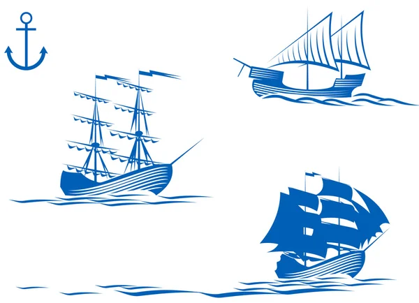 Вітрило суден — стоковий вектор