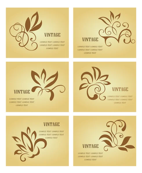 Set of vintage cards Royalty Free Stock Vectors
