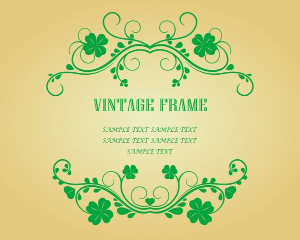 Floral frames with clover Royalty Free Stock Vectors
