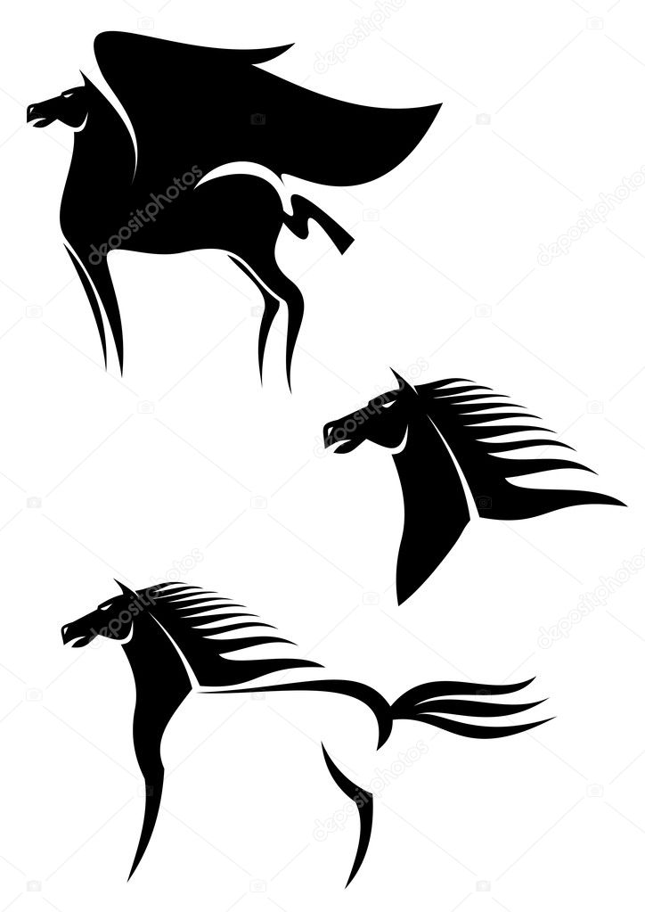 Black horses emblems