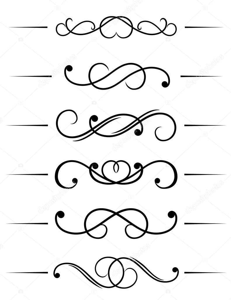 Swirl elements Stock Vector by ©Seamartini #3386211