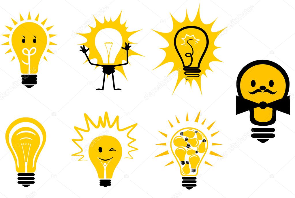 Light bulbs symbols Stock Vector by ©Seamartini 3386625